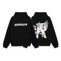 Represent Floral & Metal "R" Graphic Heavyweight Hoodie - Black