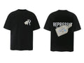 Represent Luggage Tag & "R" Graphic T-Shirt - Black